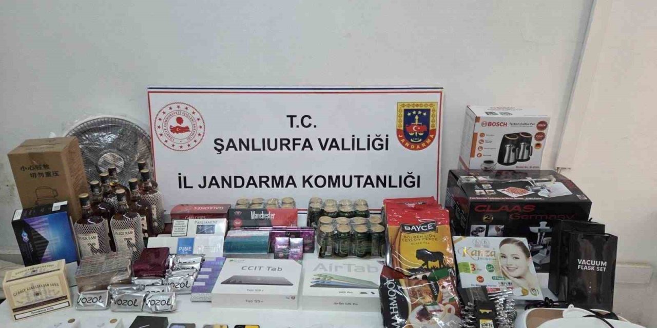 Şanlıurfa’da çok sayıda kaçak ürün ele geçirildi