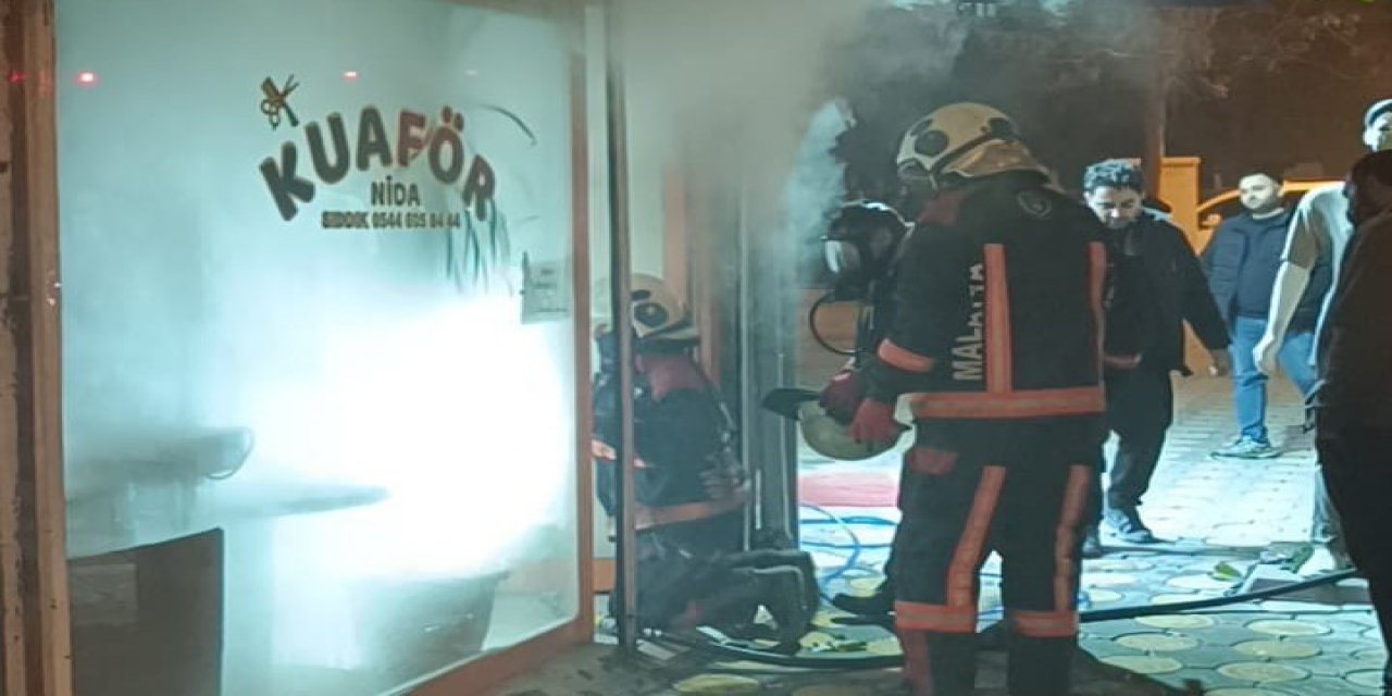 Malatya’da iş yerinde yangın