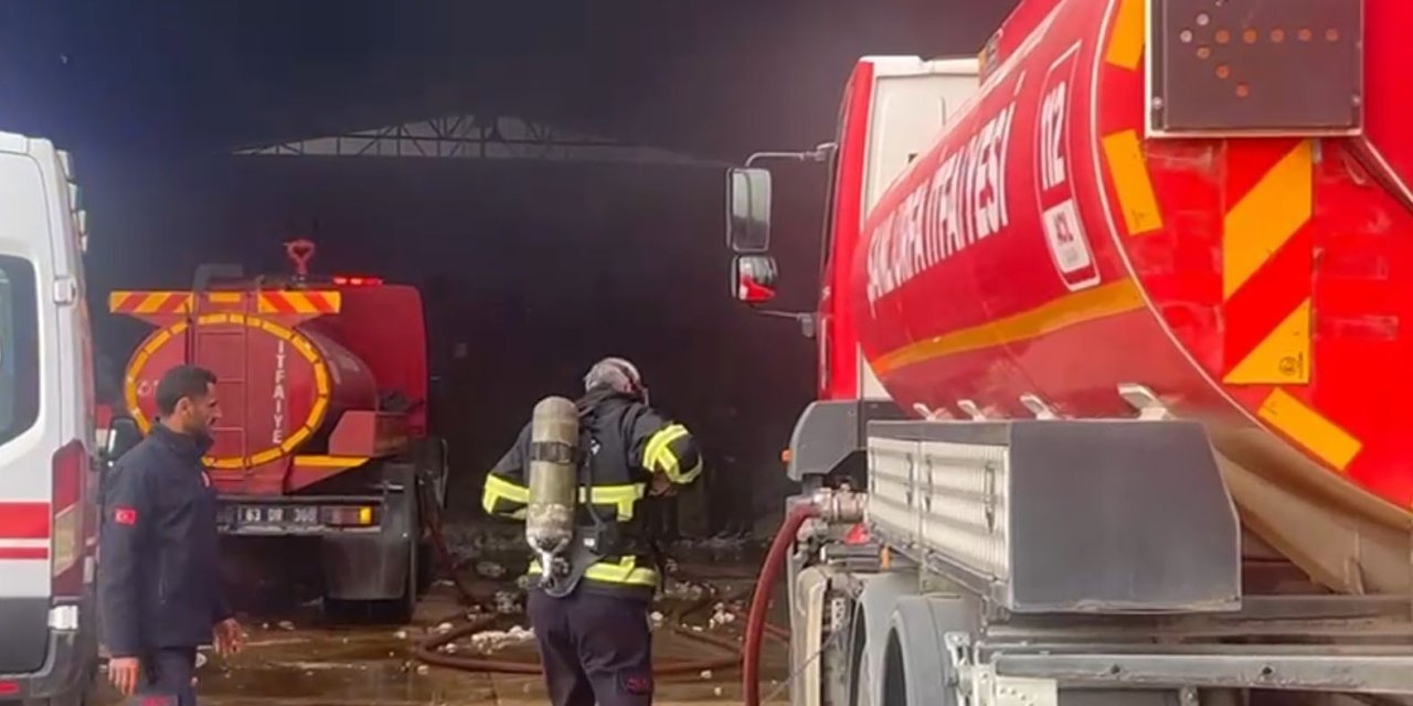 Şanlıurfa’da pamuk fabrikasında yangın çıktı
