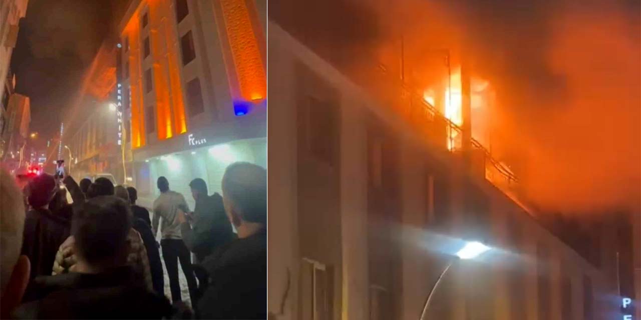 Van'da otelin restoranında korkutan yangın