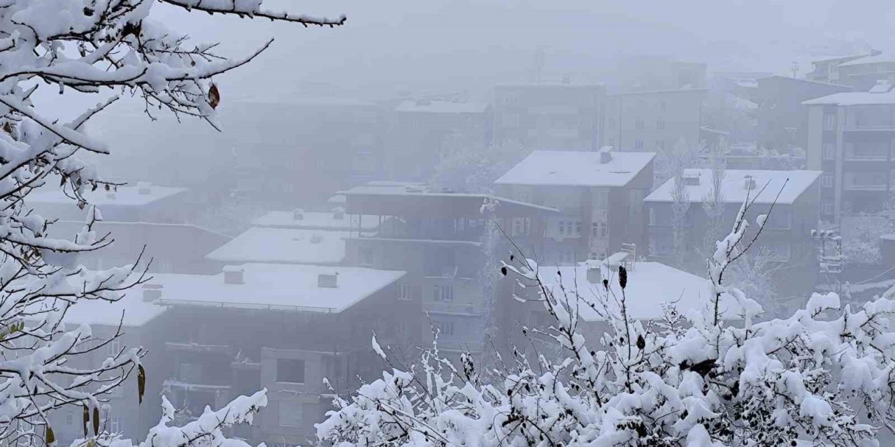 Hakkari Merkez'de kar yağışı yerini sise bıraktı