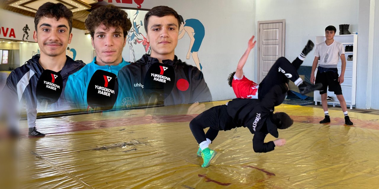 Yüksekova’da şampiyonaya hazırlanan güreşçiler imkânların artırılmasını istiyor