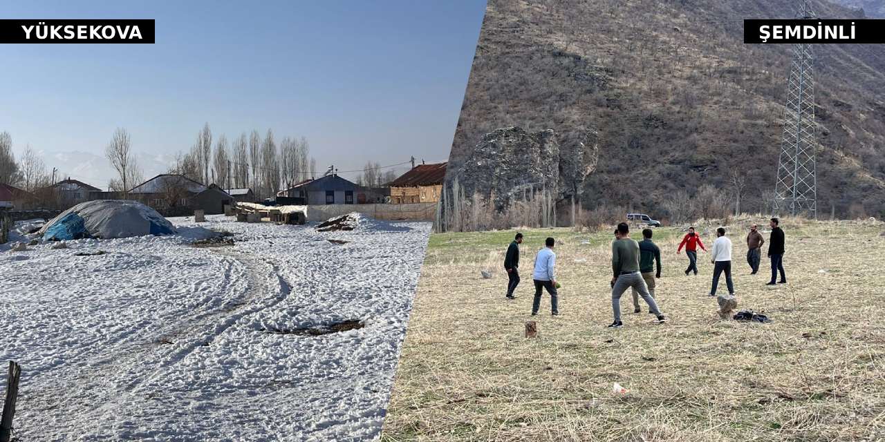 Yüksekova'da dondurucu soğuk, Şemdinli'de bahar havası