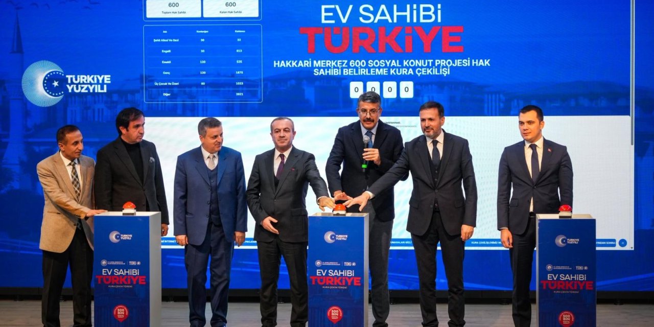 Hakkâri ve İlçelerinde 1.557 TOKİ Konutu için kura çekildi