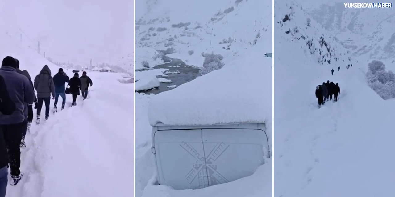 Çığla kapanan yolda mahsur kalan 100 kişi köyde misafir edildi