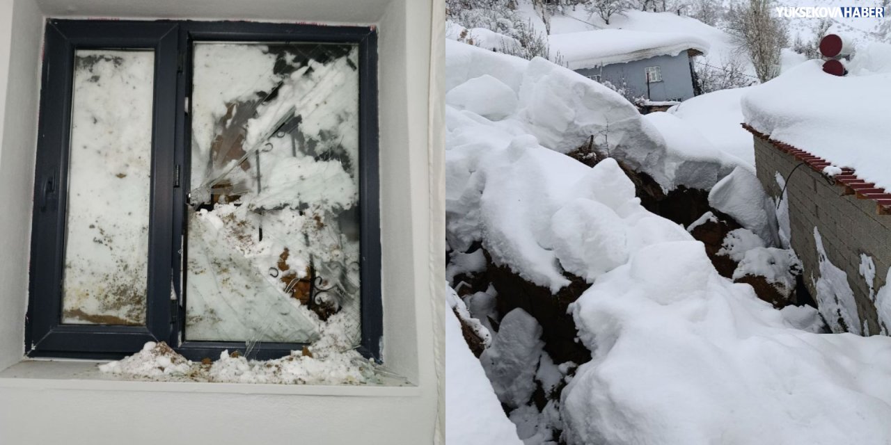 Şemdinli’de toprak kayması nedeniyle bir ev boşaltıldı