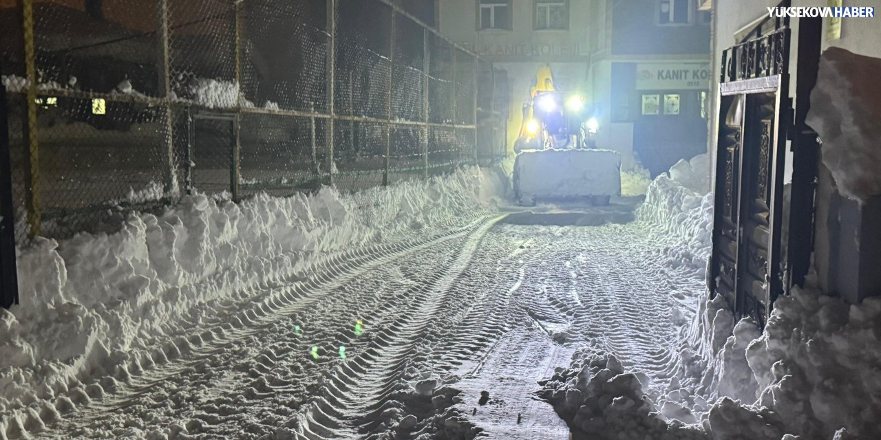 Yüksekova’da kar yağışı sonrası okul yolları açıldı