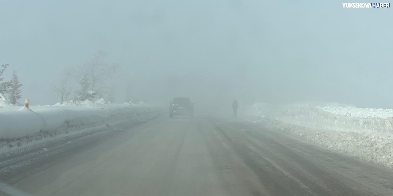 Yüksekova’da sabah saatlerinde sis etkili oldu