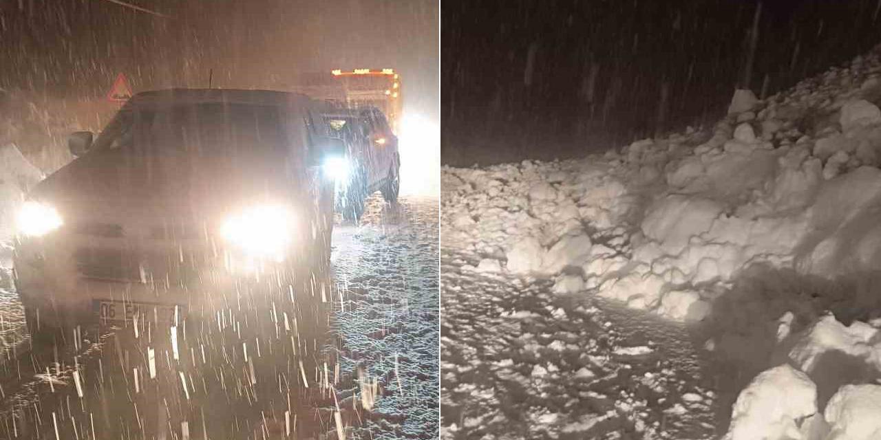 Hakkari yolunda çığ: Çok sayıda araç yolda mahsur kaldı