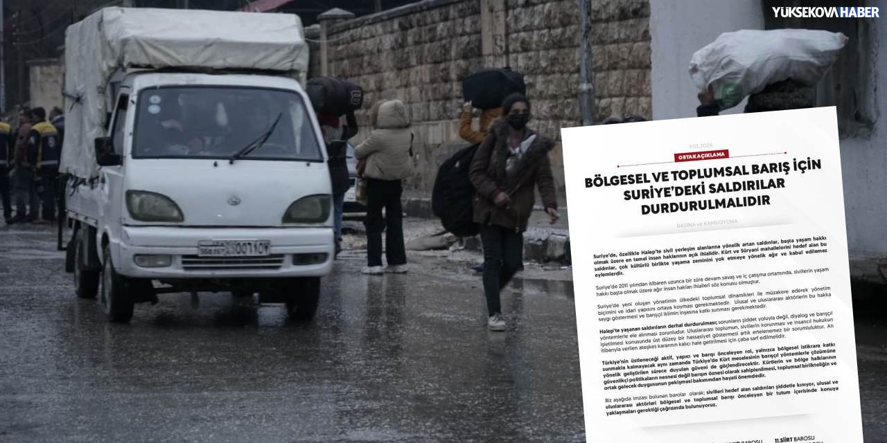 14 Barodan 'Bölgesel ve toplumsal barış için Suriye’deki çatışmalar durdurulmalı" çağrısı