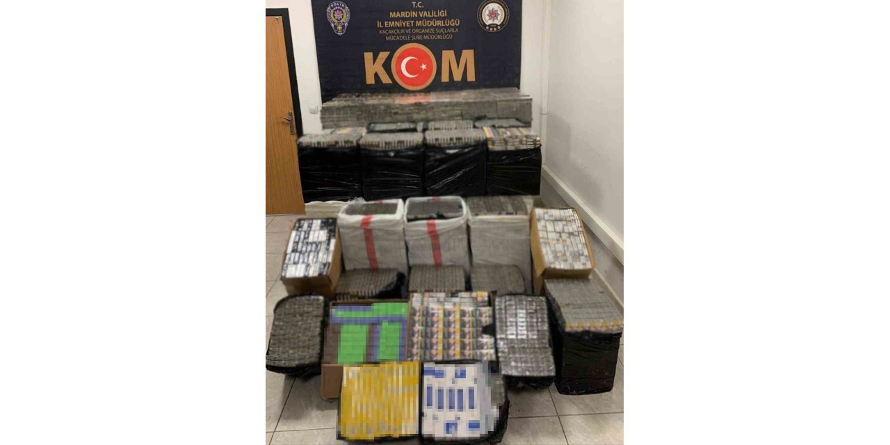 Mardin’de  40 bin paket kaçak sigara yakalandı