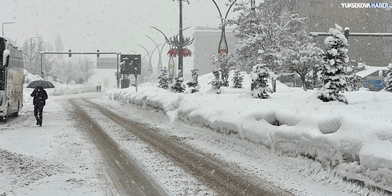 Yüksekova’da kar yağışı etkisini sürdürüyor
