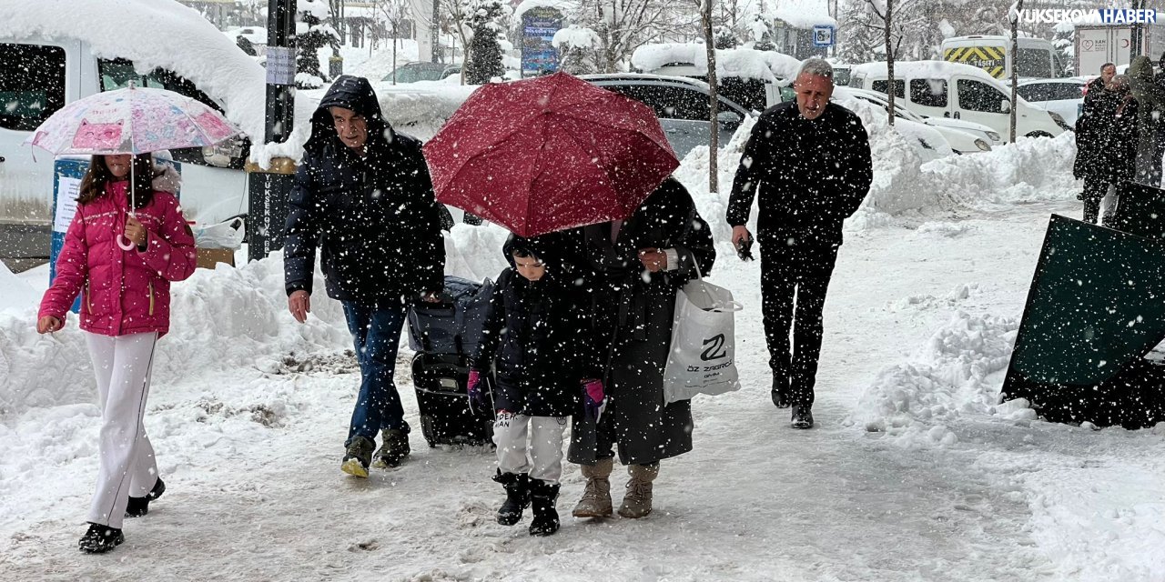 Yoğun kar Yüksekova’da yaşamı felç etti