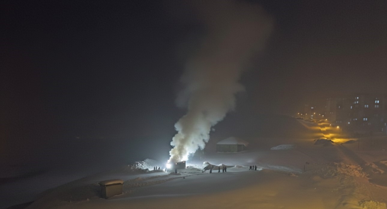 Yüksekova’da itfaiyenin ulaşamadığı yangını mahalleli karla söndürdü