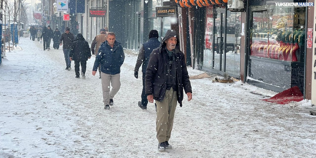 Yüksekova’da etkili olan kar yağışı hayatı olumsuz etkiliyor