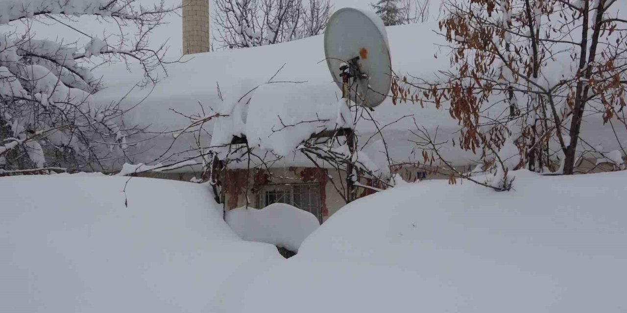 Tek katlı evler kardan kayboldu, 314 köy yolu ulaşıma kapandı