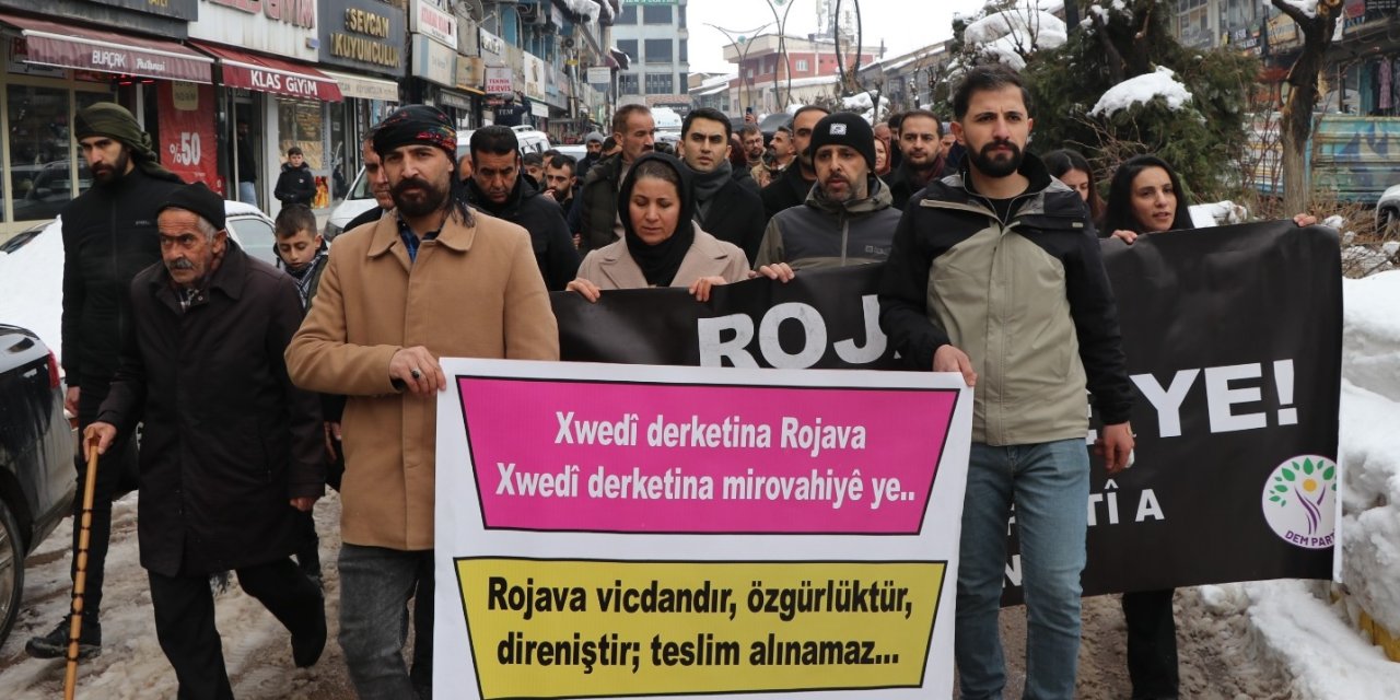 Şemdinli’de yürüyüş ve basın açıklaması