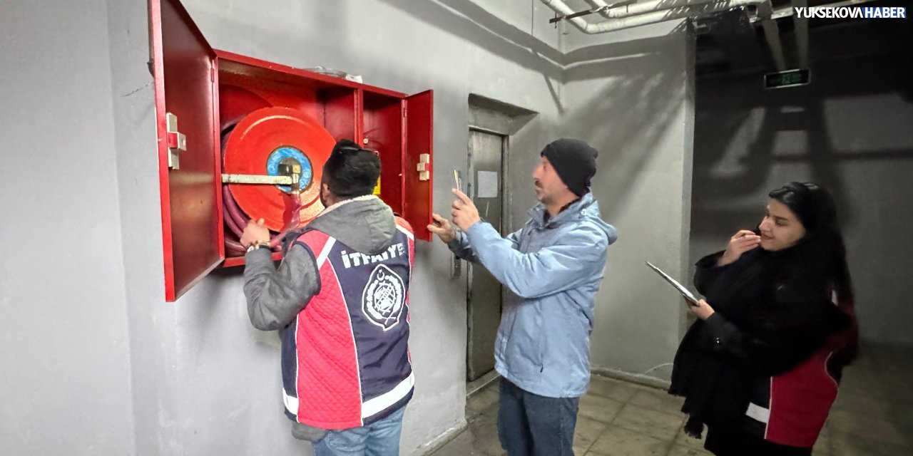 Yüksekova itfaiyesinden okullarda yangın denetimi