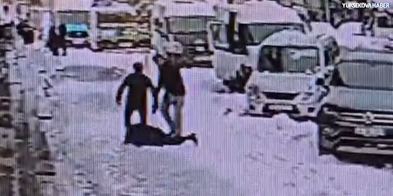 Şemdinli’de çatıdan düşen buz kütlesi yaralanmaya neden oldu