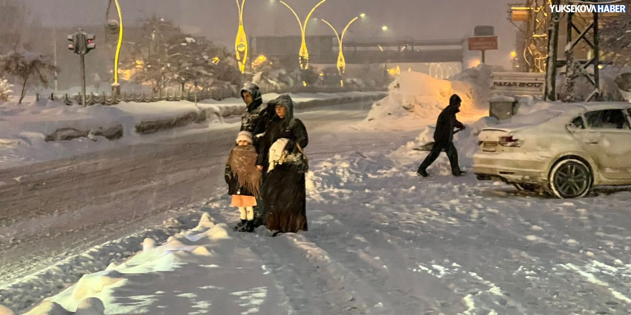 Yüksekova’da yoğun kar yağışı etkili oldu