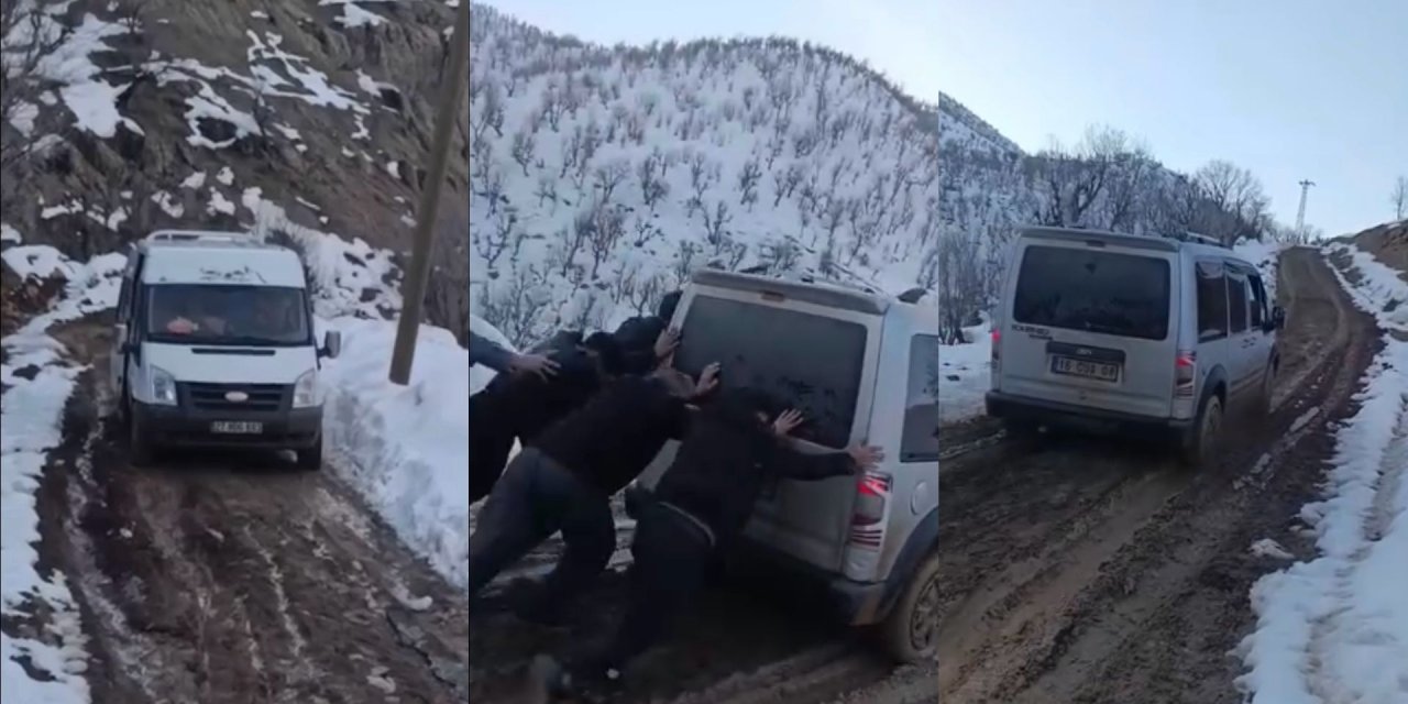 Derecik’te Aydınlık Mahallesi yolu çamura teslim