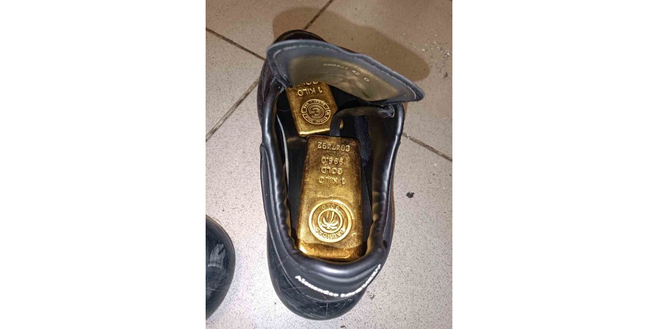 Ayakkabı içerisinde 41 kilo altın ele geçirildi