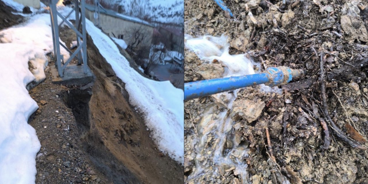 Şemdinli Beşevler mahallesinde heyelan paniği