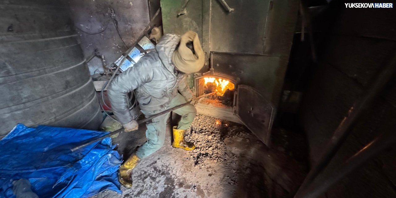 Yüksekova’da kazan dairesinde günlük mesai