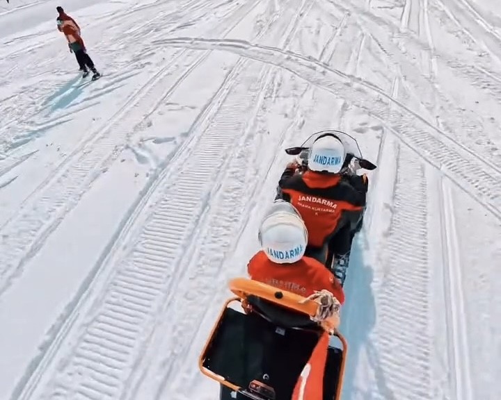 Abalı Kayak Merkezi’nde JAK timlerinden güvenlik devriyesi