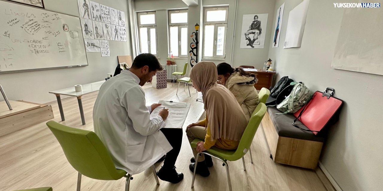 Yüksekova Halk Eğitimi Merkezi’nde öğrenciler yetenek sınavlarına hazırlanıyor