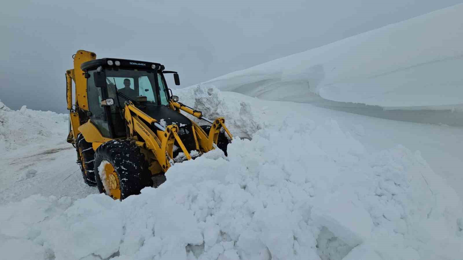 Aydınlar beldesinde karla mücadele çalışması