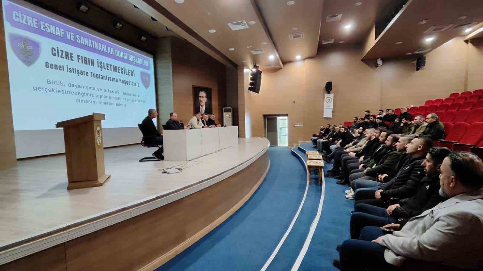 Cizre’de fırıncıların sorunları görüşüldü