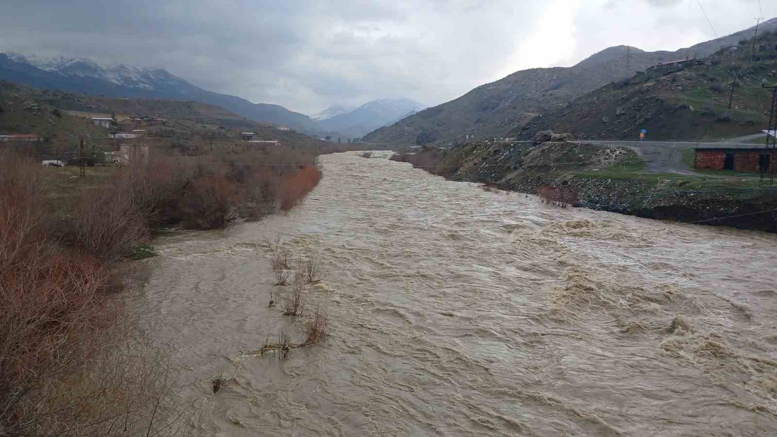 Diyarbakır'da Kulp Çayı taştı