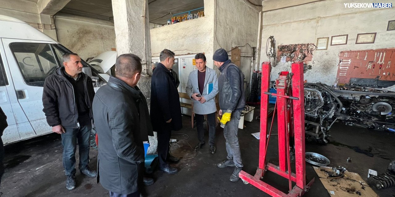 Yüksekova’da Yeni Küçük Sanayi Sitesi için saha ziyareti