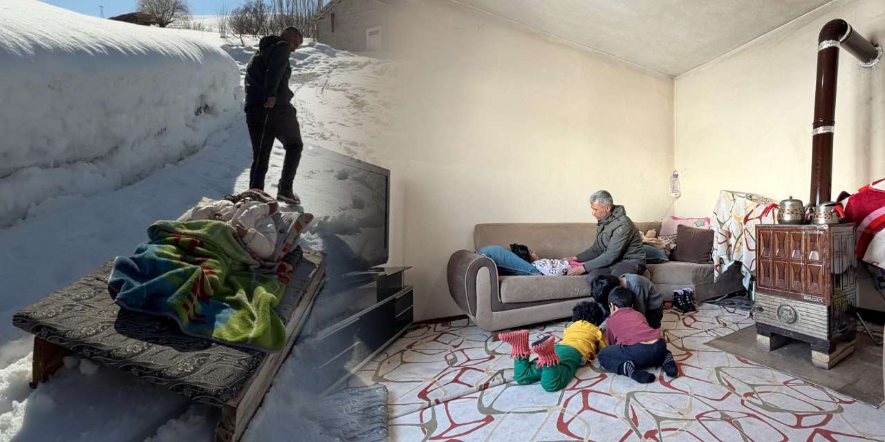 Yüksekovalı fedakâr baba 4 çocuğuyla tek odada yaşam mücadelesi veriyor