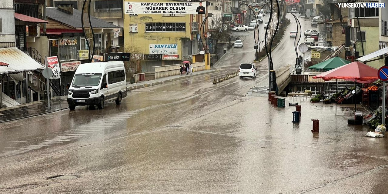 Şemdinli’de yağmur etkili oldu