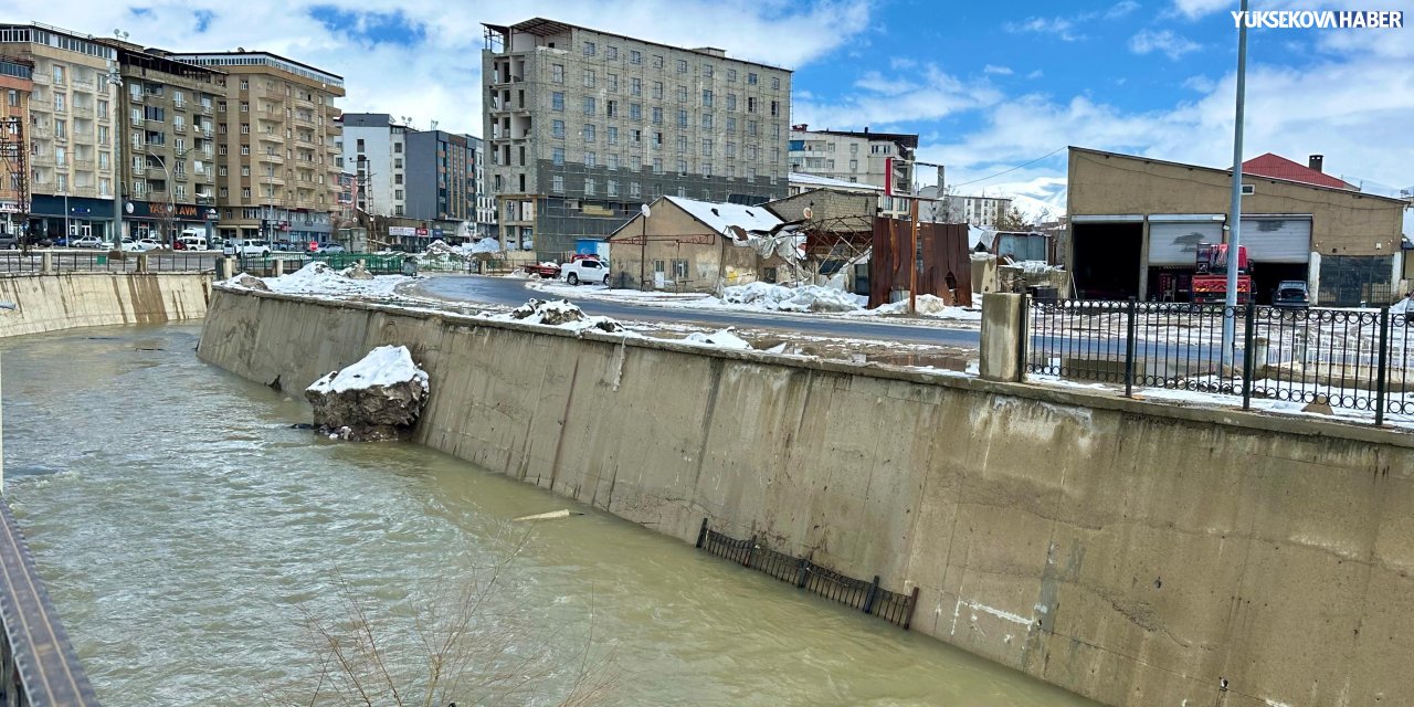 Yüksekova'da Büyükçay Deresi’nin korkulukları zarar gördü
