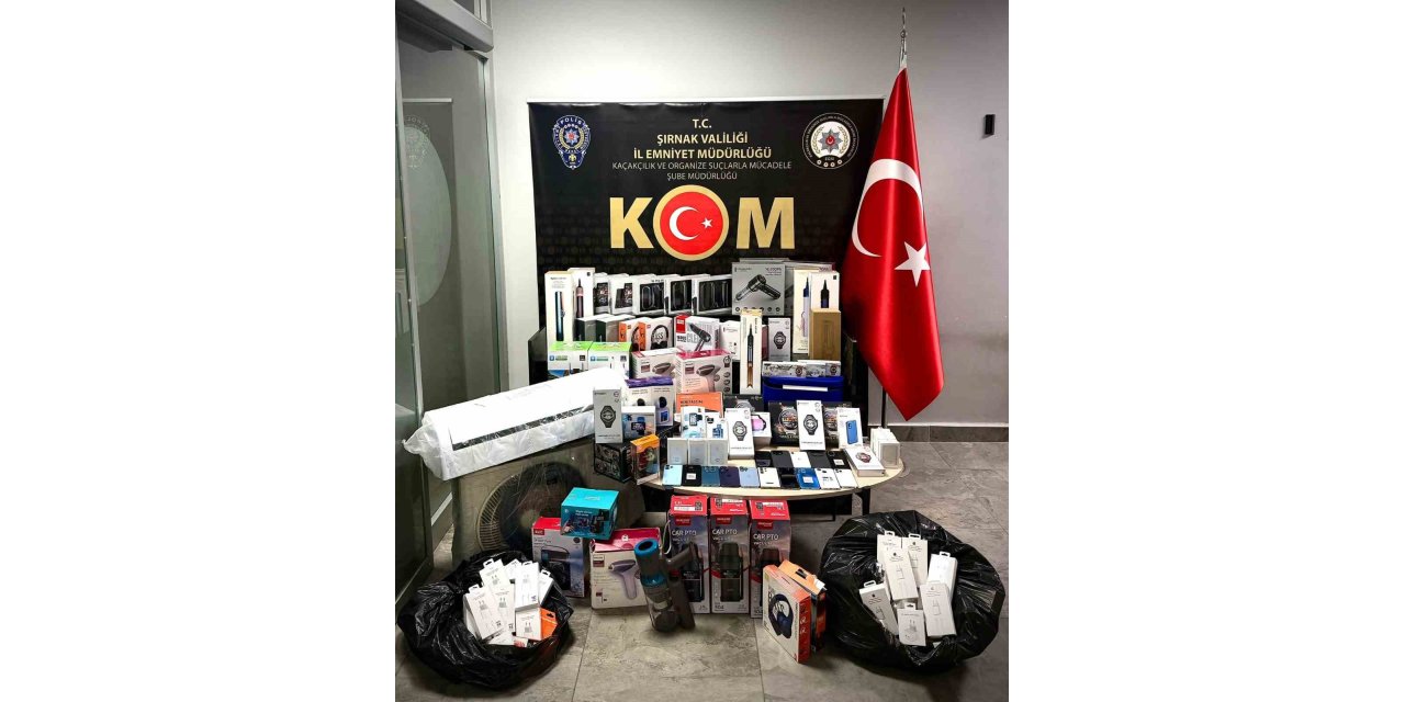 Şırnak’ta 3 buçuk milyon liralık kaçak malzeme ele geçirildi