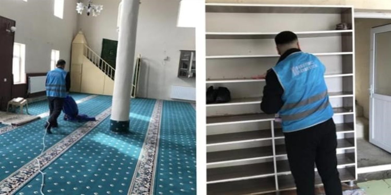 Hakkari'de hükümlüler camiler için seferber oldu