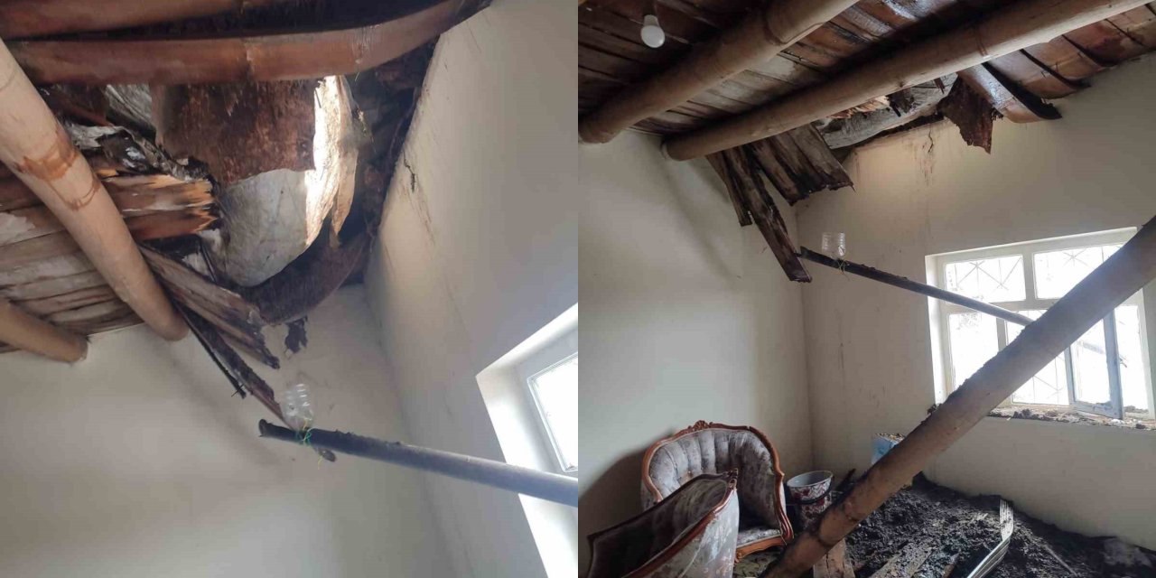 Hakkari’de 6 kişilik ailenin evi çöktü
