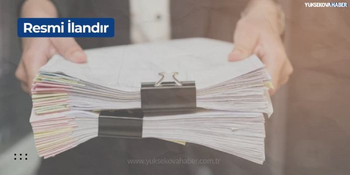 Yüksekova AFAD Lojistik Depo Yapım İşi ilanı