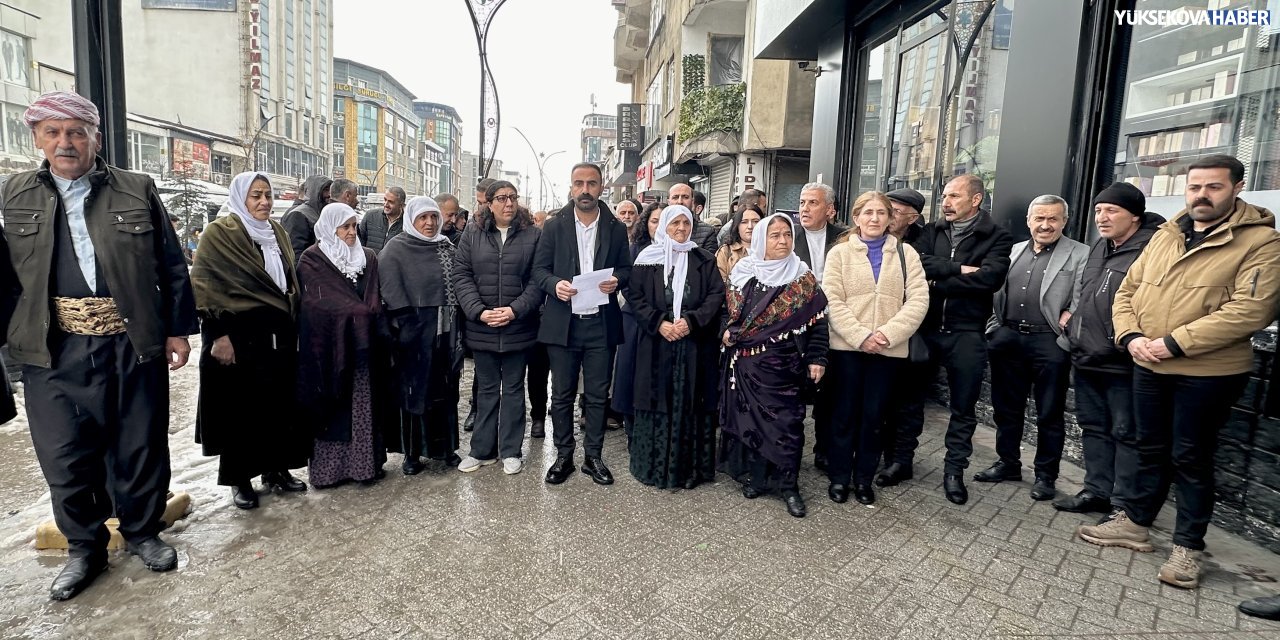 Yüksekova’da DEM Parti’den Newroz sonrası gözaltılara ilişkin basın açıklaması