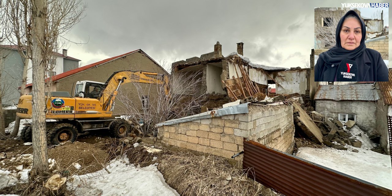 Yüksekova’da 5 çocuk annesinin evi yıkıldı: Aile destek bekliyor