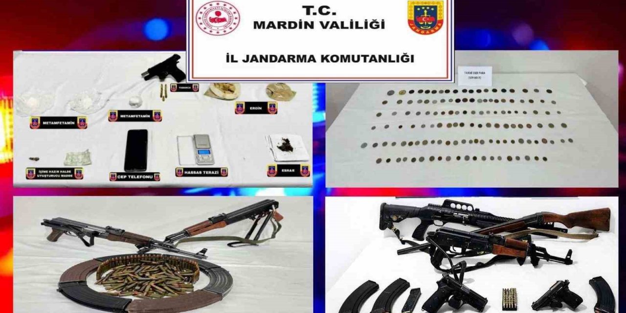 Mardin’de silah ve tarihi eser kaçakçılığı operasyonu: 6 gözaltı