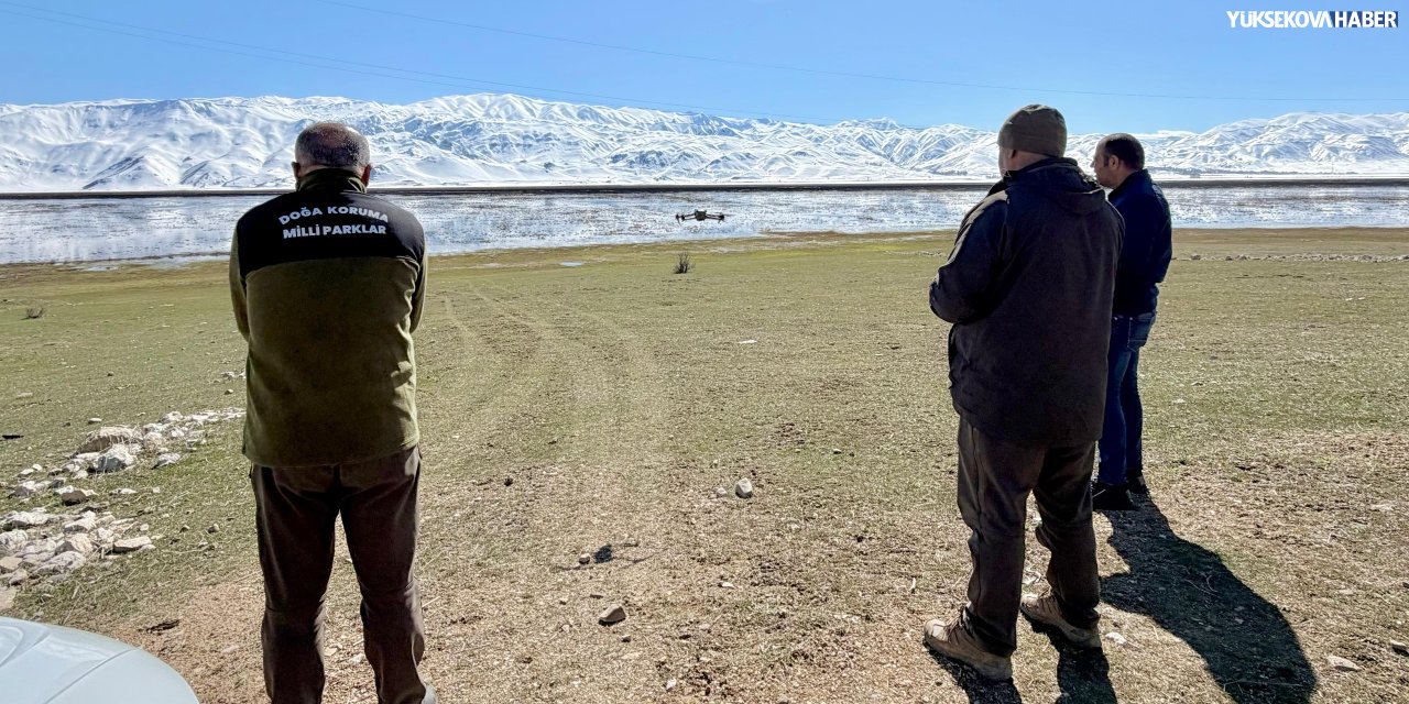 Doğa Koruma ve Milli Parklar Hakkari İl Müdürlüğü Nehil Sazlığı’nı havadan görüntüledi