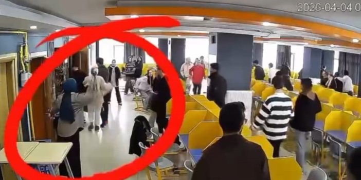 Van'daki depremde, öğrencilerin yaşadığı panik kamerada