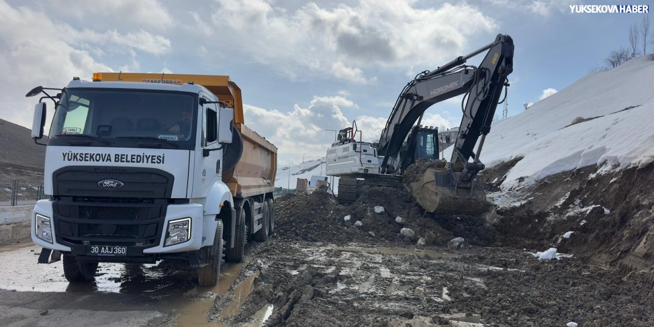 Tek şeritten ulaşım sağlanan Pizok TOKİ yolunda çalışmalar sürüyor