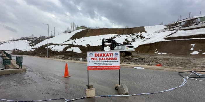 Pizok TOKİ yolunda ulaşım 5 gündür tek şeritten sağlanıyor