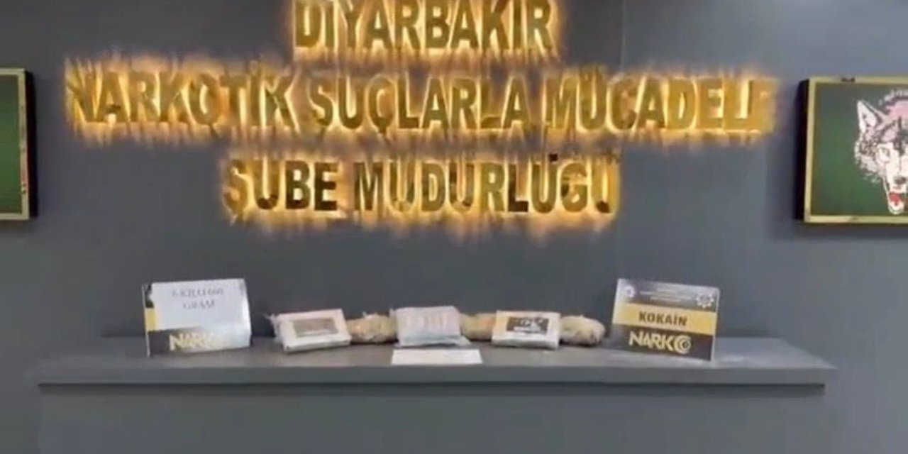 Diyarbakır’da 6 kilo 660 gram kokain ele geçirildi