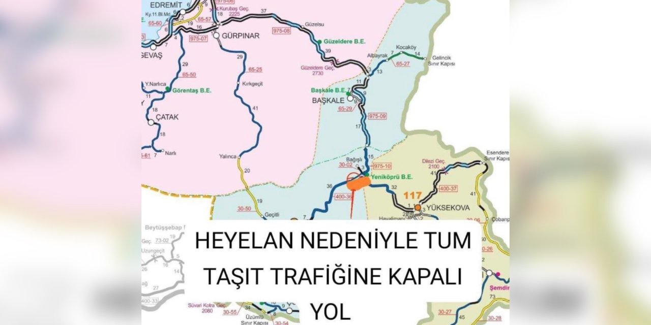Hakkâri–Van karayolu yeniden trafiğe kapatıldı
